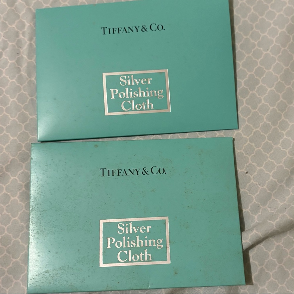 New Tiffany & Co. Silver Polishing Cloth Blue Flaw
